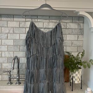 Fringe Gray Dress